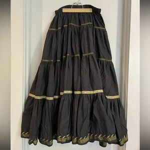 Moresca Black and Olive Carnival Skirt